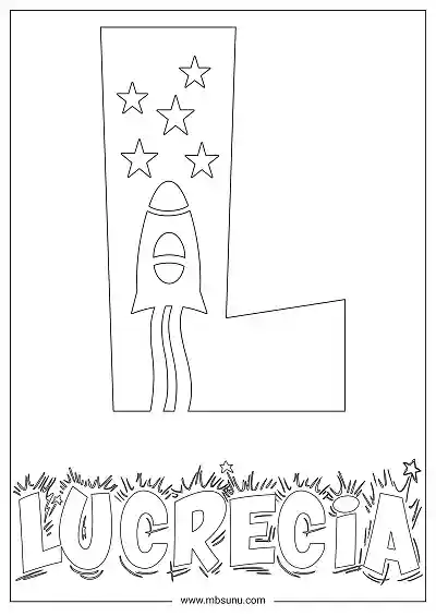 Coloring Page For Name - Lucrecia