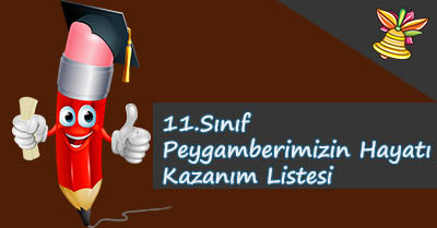 11. Sınıf Peygamberimizin Hayatı Kazanım Listesi