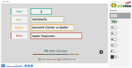 2.Sınıf Matematik Yapılar Oluşturalım Sunusu