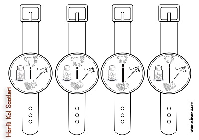 1. Sınıf İlk Okuma İ Sesi - Harfli Kol Saati Etkinliği