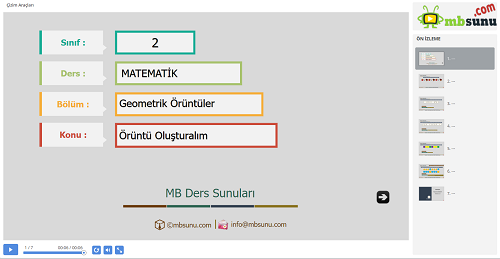 2.Sınıf Matematik Örüntü Oluşturalım Sunusu