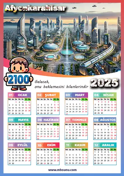 Gelecek Tasarımlı 2025 Afyonkarahisar Takvimi