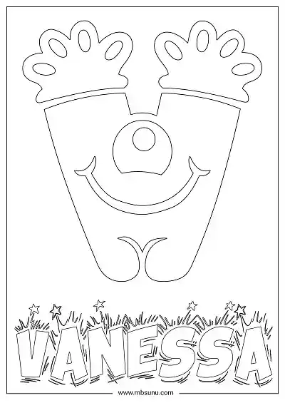 Coloring Page For Name - Vanessa