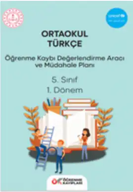 5. Sınıf Türkçe - Öğrenme Kayıpları Değerlendirme Aracı ve Müdahale Planı (1. Dönem)