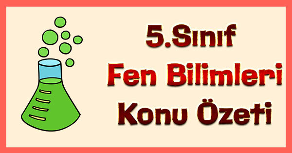 5. Sınıf Fen Bilimleri - 1. Ünite - Konu Özeti - pdf