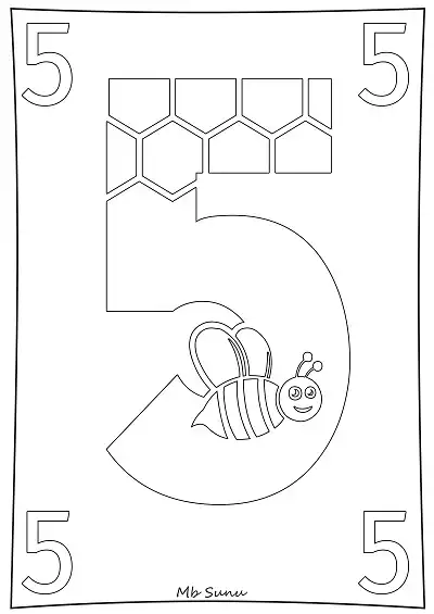 Rakam Boyama Etkinlikleri - Model 10 - Arı Temalı