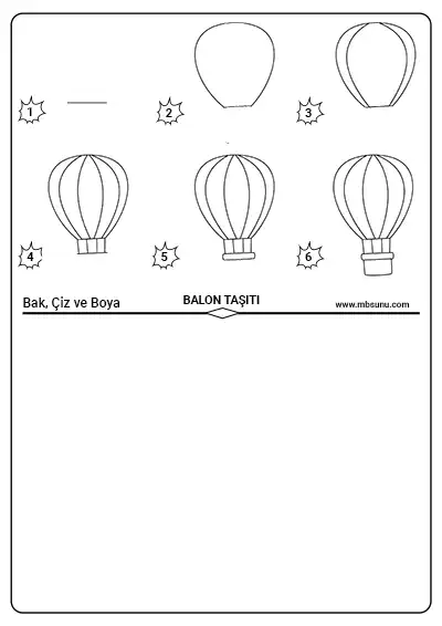 Bak, Çiz ve Boya Etkinliği - Balon Taşıtı