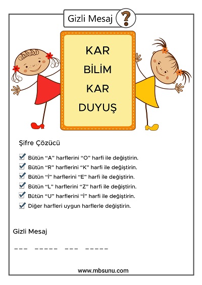 Gizli Mesaj Etkinliği 9