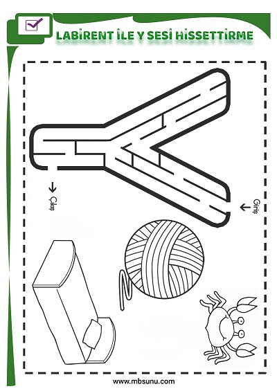 1. Sınıf İlk Okuma Labirent İle Y Sesi Hissettirme Etkinliği