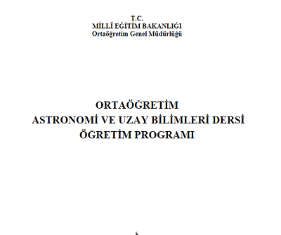 Astronomi ve Uzay Bilimleri Dersi Öğretim Programı (Lise)