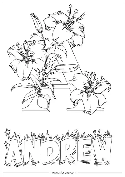 Coloring Page For Name - Andrew