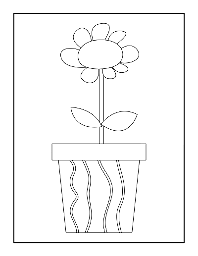 Vazolu Çiçek Boyama 1