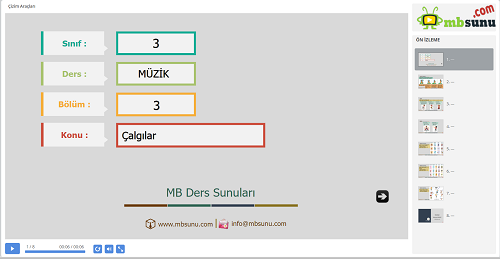 3.Sınıf Müzik Çalgılar Sunusu