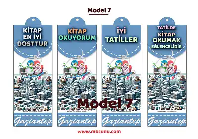Model 7 - Kış ve Şehir Temalı (Gaziantep) Kitap Ayracı