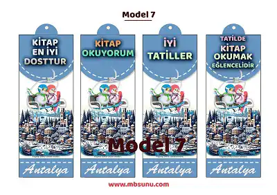 Model 7 - Kış ve Şehir Temalı (Antalya) Kitap Ayracı