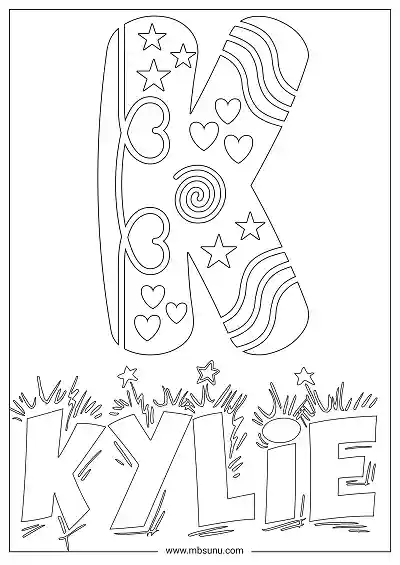Coloring Page For Name - Kylie