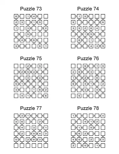 Büyük - Küçük Sembollü Sudoku Etkinlikleri (6x6) - Seviye 1 (Paket 4)