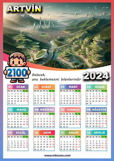 Gelecek Tasarımlı 2024 Artvin Takvimi