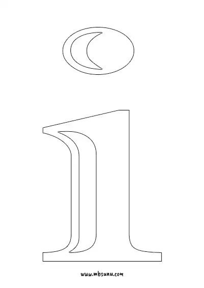 Boyamaya Uygun Png İ Harfi - Model 14