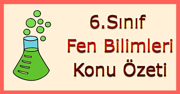 6. Sınıf Fen Bilimleri - Maddenin Tanecikli Yapısı Konu Özeti