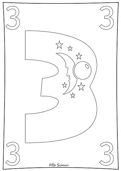 Rakam Boyama Etkinlikleri - Model 4 - Uzay Temalı