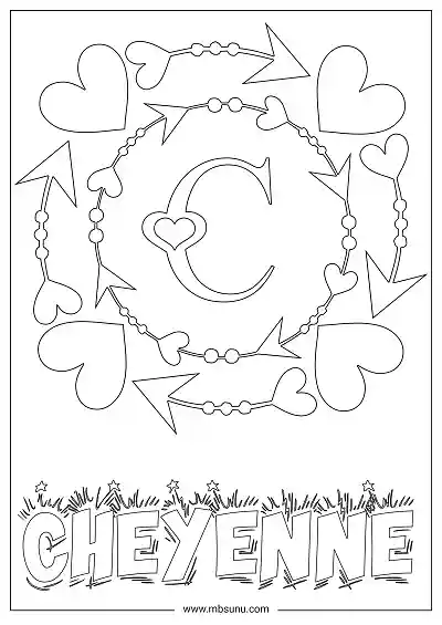 Coloring Page For Name - Cheyenne