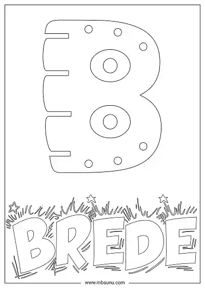 Coloring Page For Name - Brede