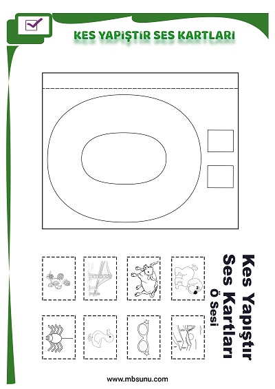 1. Sınıf İlk Okuma Ö Sesi - Kes Yapıştır Ses Kartı