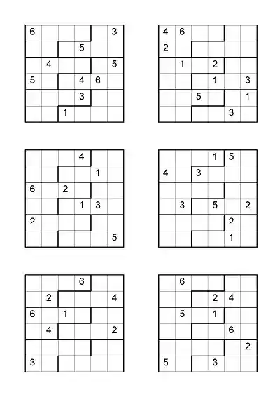Figürlü Sudoku Etkinlikleri (6x6) - Seviye 3