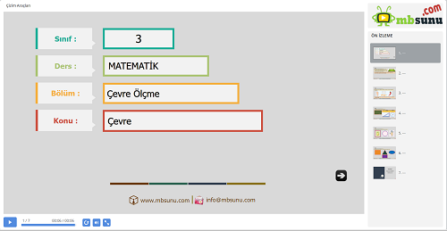 3.Sınıf Matematik - Çevre Sunusu