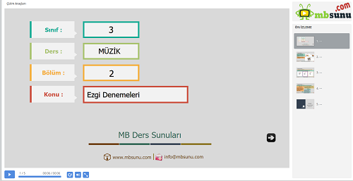 3.Sınıf Müzik Ezgi Denemeleri Sunusu