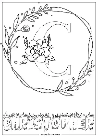 Coloring Page For Name - Christopher