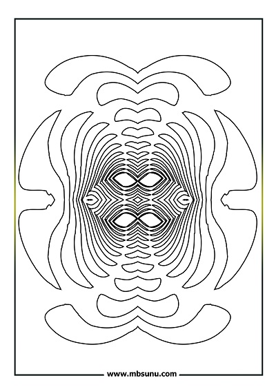 Basit mandala boyama 24