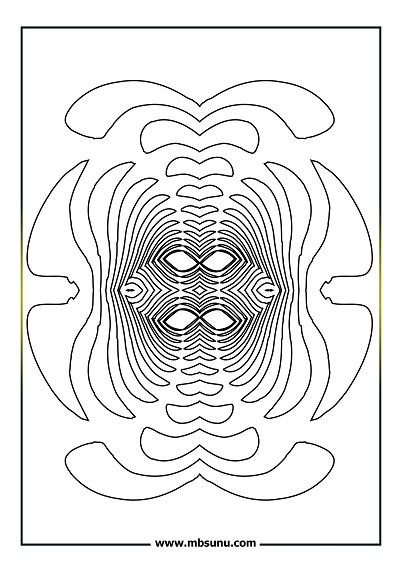 Basit mandala boyama 24