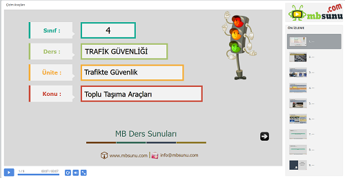 4.Sınıf Trafik Güvenliği - Toplu Taşıma Araçları Sunusu