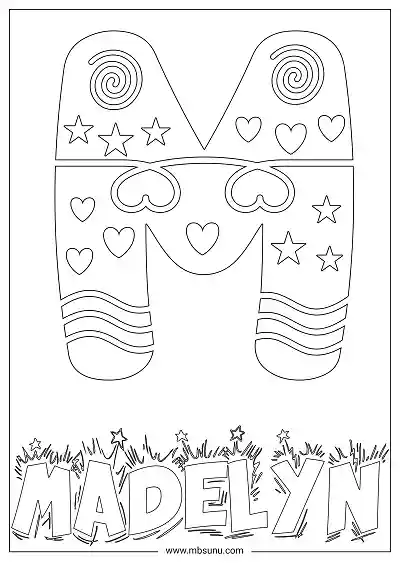 Coloring Page For Name - Madelyn