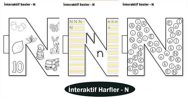 1. Sınıf İlk Okuma N Sesi - Katlı İnteraktif Ses Etkinliği