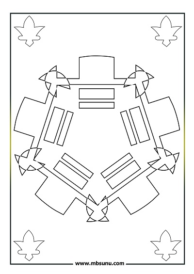 Basit mandala boyama 31