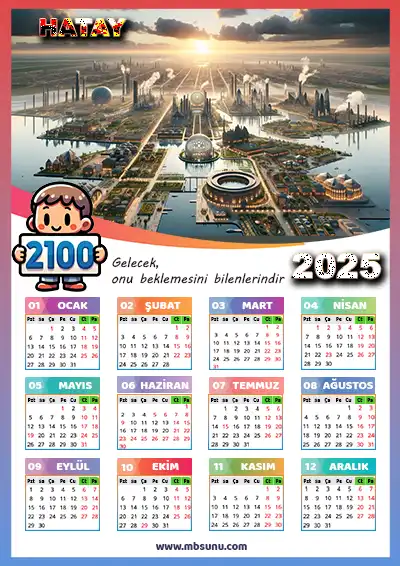 Gelecek Tasarımlı 2025 Hatay Takvimi