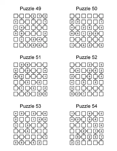 Büyük - Küçük Sembollü Sudoku Etkinlikleri (6x6) - Seviye 1 (Paket 3)