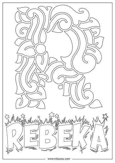 Coloring Page For Name - Rebeka
