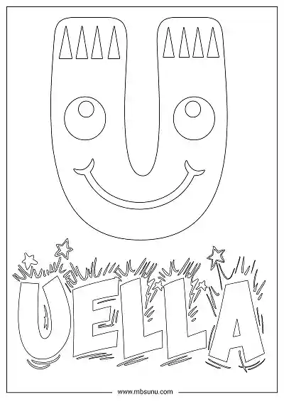 Coloring Page For Name - Uella