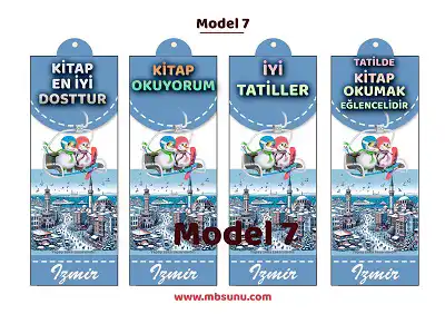 Model 7 - Kış ve Şehir Temalı (İzmir) Kitap Ayracı