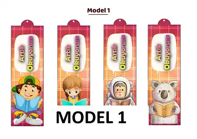Model 1 - Artık Okuyorum Kitap Ayracı