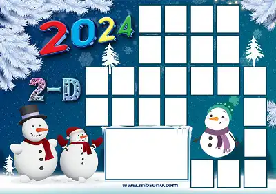 2024 Fotoğraf Eklemeli Yeni Yıl Afişi - 2D - 24 Öğrencilik