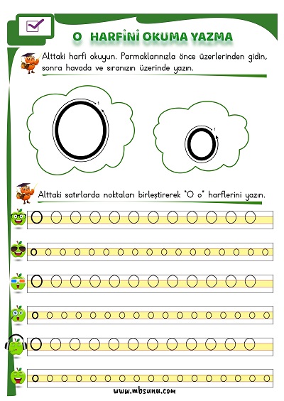 1. Sınıf İlk Okuma O Sesi Okuma Yazma Etkinliği