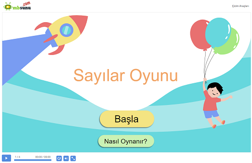 1.Sınıf Matematik Sayılar Oyunu