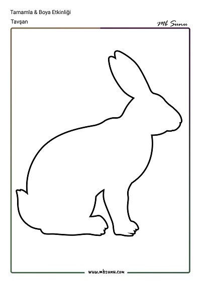 Tamamla Boya Etkinliği - Tavşan
