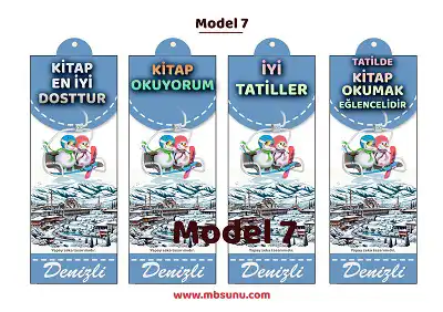 Model 7 - Kış ve Şehir Temalı (Denizli) Kitap Ayracı