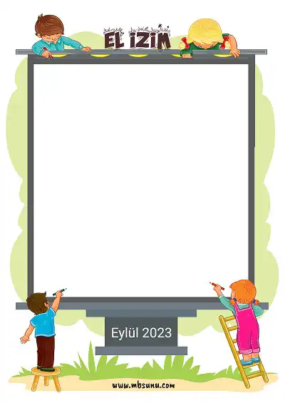 Eylül 2023 - 1.Sınıf İlk Gün Etkinliği - El İzim Şablonu 1